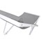 Armen Living Wave Outdoor Patio Aluminum Deck Chair in White Powder Coated Finish with Gray Sling Textilene LCWALOWH - alternate 4